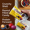 image:imageQuest Nutrition Coated Candies Peanut Butter 1g Sugar 10g Protein 4g Net Carbs Gluten Free Keto Friendly 12 CountChocolatey Peanut