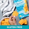 image:imageQuest Nutrition Dill Pickle Flavored Protein Chips 19g Protein 4g Net Carbs Protein Snacks Gluten Free 12 CountCheddar  Sour Cream