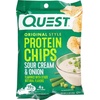 image:imageQuest Nutrition Dill Pickle Flavored Protein Chips 19g Protein 4g Net Carbs Protein Snacks Gluten Free 12 CountSour Cream  Onion