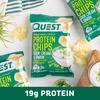 image:imageQuest Nutrition Dill Pickle Flavored Protein Chips 19g Protein 4g Net Carbs Protein Snacks Gluten Free 12 CountSour Cream  Onion