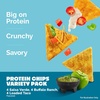 image:imageQuest Nutrition Game Day Tortilla Style Protein Chips Variety Pack Buffalo Ranch Salsa Verde Loaded Taco 4 of Each 11 oz Pack of 12Buffalo Ranch  Salsa Verde  Loaded Taco