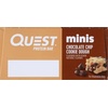 image:imageQuest Nutrition Mini Chocolate Chip Cookie Dough Protein Bars 8g Protein 1g Sugar 2g Net Carbs Gluten Free 14 Count14 Count Pack of 2