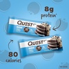 image:imageQuest Nutrition Mini Cookies amp Cream Protein Bars 8g Protein 1g Sugar 2g Net Carbs Gluten Free 14 Count14 Count Pack of 1