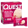 image:imageQuest Nutrition Frosted Protein Cookies Twin Pack Peanut Butter Flavored 1g Sugar 11g Protein 2g Net Carbs Gluten Free 16 CookiesStrawberry Cake