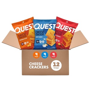 image:imageQuest Cheesy Protein Crackers Variety Pack Zesty Ranch Cheddar Blast Spicy Cheddar High Protein Low Carb 12 Count 4 each flavorZesty Ranch  Cheddar Blast  Spicy Cheddar