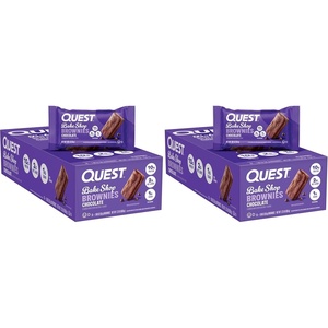 image:imageQuest Nutrition Bake Shop Chocolate Brownies 10g Protein 2g Net Carbs 1g Sugar Protein Snack 10 Count1 Count Pack of 20