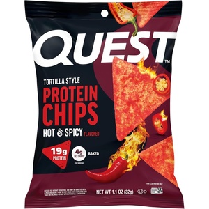 image:imageQuest Nutrition Game Day Tortilla Style Protein Chips Variety Pack Buffalo Ranch Salsa Verde Loaded Taco 4 of Each 11 oz Pack of 12Hot  Spicy