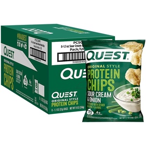 image:imageQuest Nutrition Game Day Tortilla Style Protein Chips Variety Pack Buffalo Ranch Salsa Verde Loaded Taco 4 of Each 11 oz Pack of 12Sour Cream  Onion
