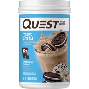 image:imageQuest Nutrition Peanut Butter Protein Powder 23g Protein 1g Sugar Low Carb Gluten Free 3 Pound 43 ServingsCookies  Cream
