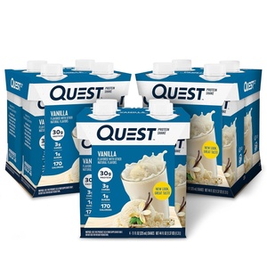 image:imageQuest Nutrition Ready to Drink Salted Caramel Protein Shake 30g Protein 3g Net Carbs Gluten Free Keto Friendly 11 floz 4 CountPack of 3Vanilla