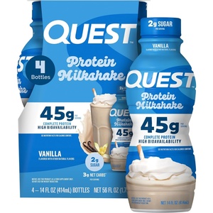 image:imageQuest Nutrition Salted Caramel Flavored High Protein Shake 45g Protein 2g Sugar 2g Net Carbs Ready to Drink Gluten Free 12 CountVanilla