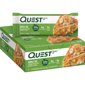 image:imageQuest Nutrition Ultimate Variety Pack Protein Bars High Protein Low Carb Gluten Free Keto Friendly 12 CountApple Pie