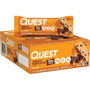 image:imageQuest Nutrition Ultimate Variety Pack Protein Bars High Protein Low Carb Gluten Free Keto Friendly 12 CountChocolate Peanut Butter