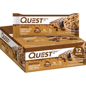 image:imageQuest Nutrition Ultimate Variety Pack Protein Bars High Protein Low Carb Gluten Free Keto Friendly 12 CountDipped Chocolate Chip Cookie Dough