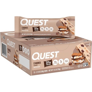 image:imageQuest Nutrition Ultimate Variety Pack Protein Bars High Protein Low Carb Gluten Free Keto Friendly 12 CountSmores