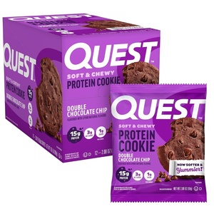 image:imageQuest Soft amp Chewy Protein Cookie  15g Protein  Double Chocolate Chip 12 CookiesDouble Chocolate Chip