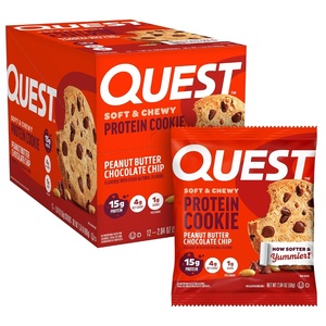 image:imageQuest Soft amp Chewy Protein Cookie  15g Protein  Double Chocolate Chip 12 CookiesPeanut Butter Chocolate Chip