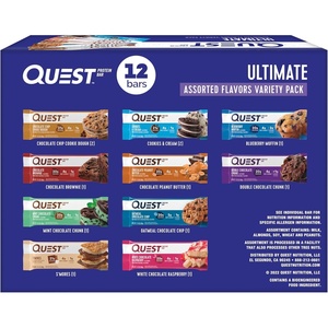 image:imageQuest Nutrition Ultimate Variety Pack Protein Bars High Protein Low Carb Gluten Free Keto Friendly 12 CountUltimate Variety Pack